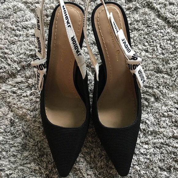Dior Black J'Adior Slingback Heels - Picture 2 of 5